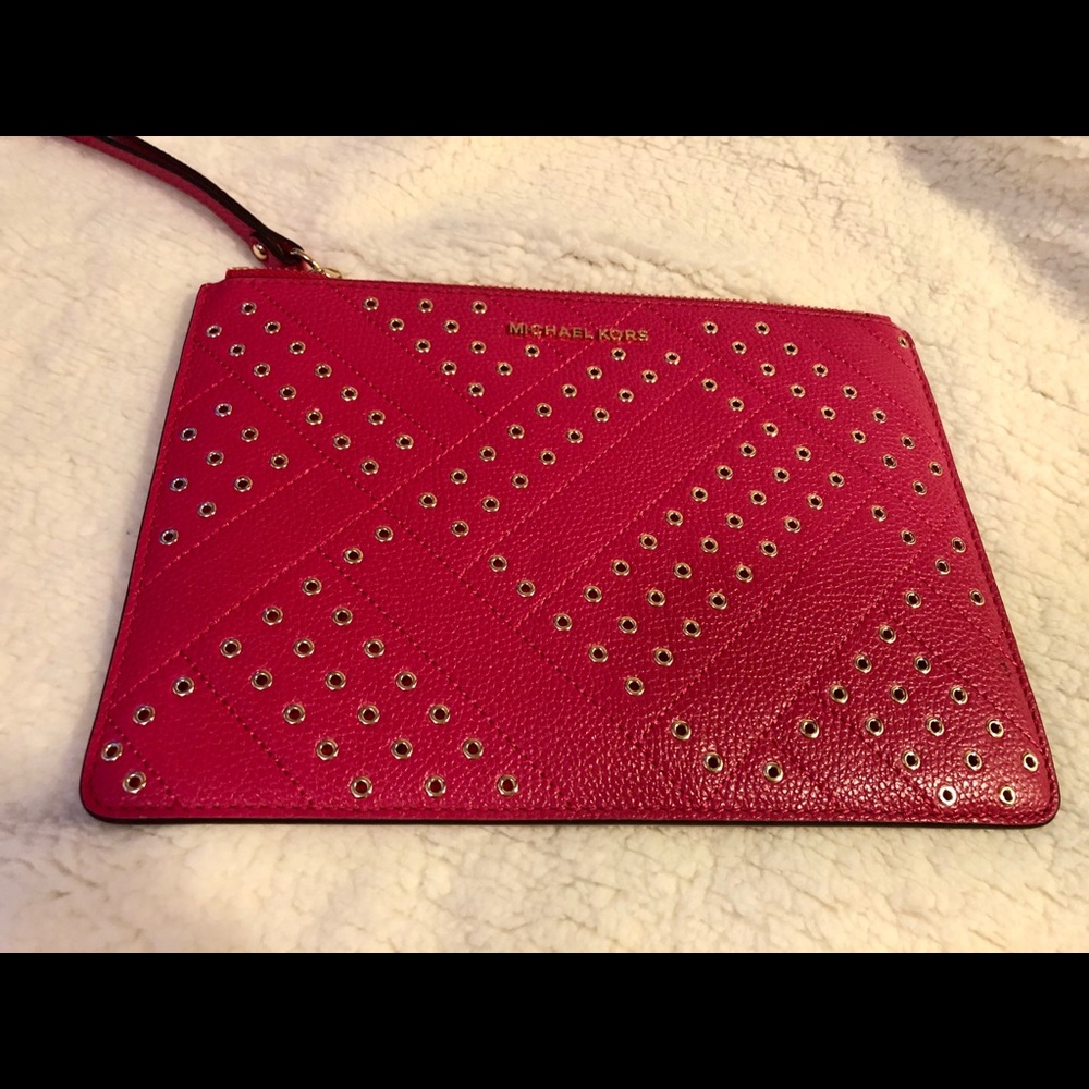 Pink Michael Kors wristlet
